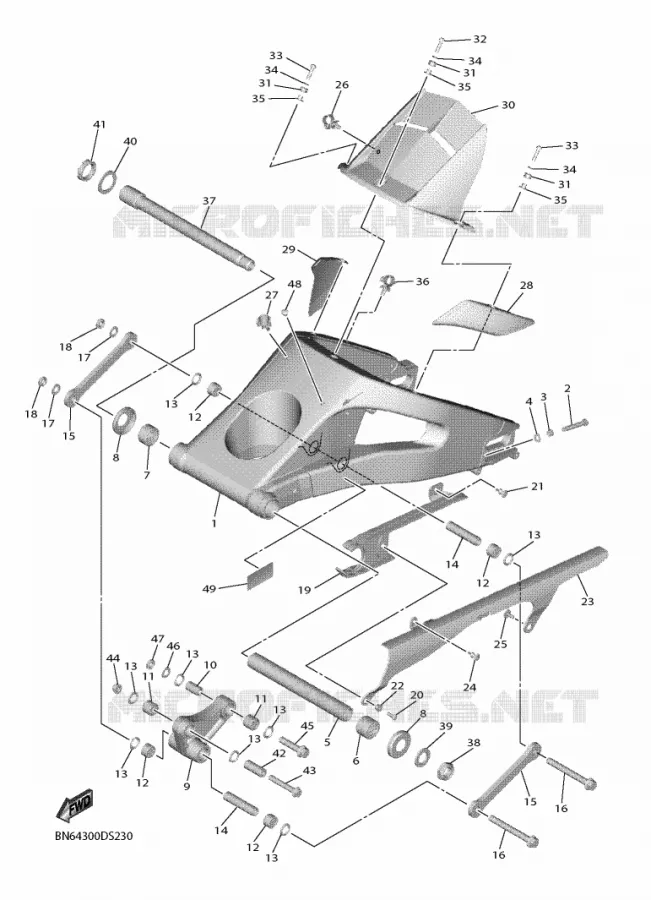 BRAS OSCILLANT  Yamaha MOTO 600 2018 R6  YZF600