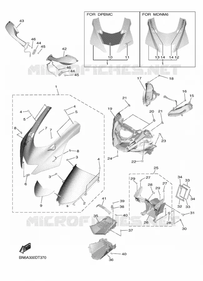 CARENAGE 1 Yamaha MOTO 600 2018 R6  YZF600