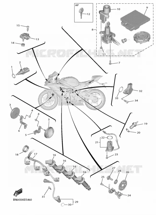 ELECTRIQUE 1 Yamaha MOTO 600 2018 R6  YZF600