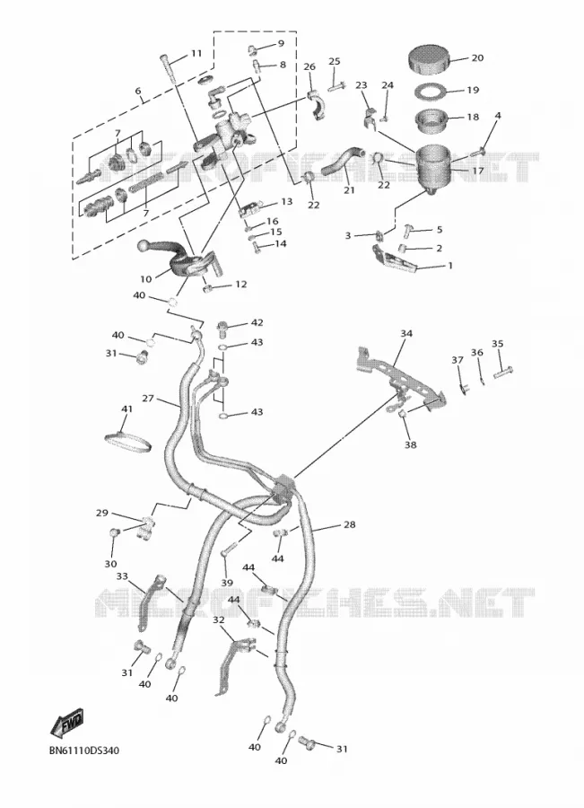 MAITRE CYLINDRE AVANT Yamaha MOTO 600 2018 R6  YZF600