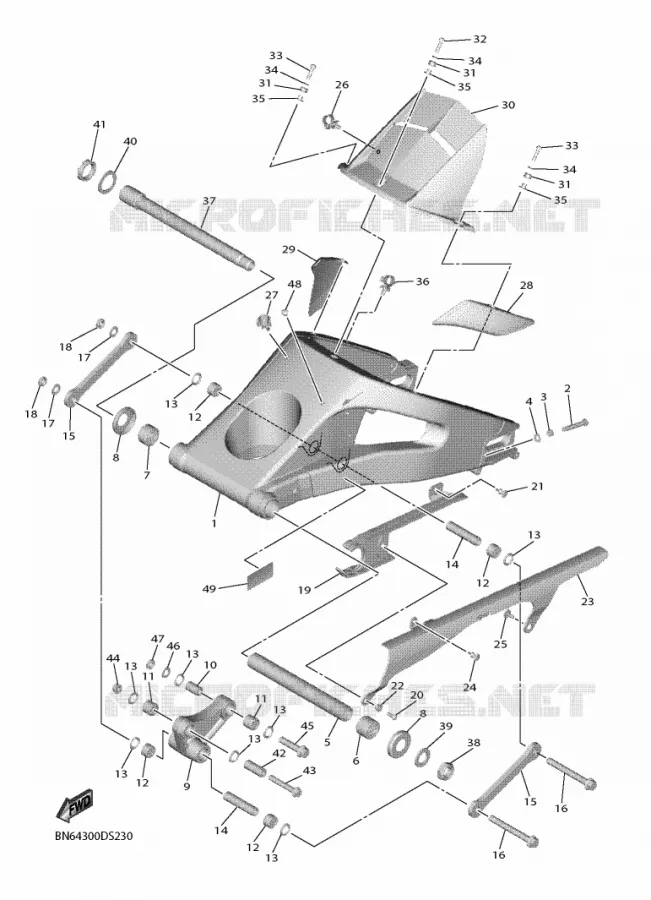 BRAS OSCILLANT  Yamaha MOTO 600 2018 R6  YZF600