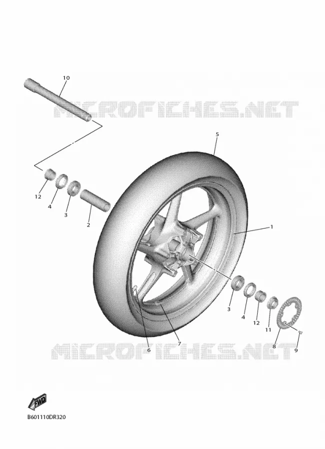 ROUE AVANT Yamaha MOTO 600 2018 R6  YZF600