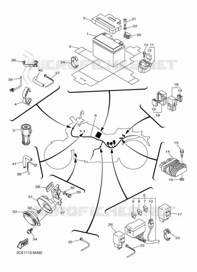 ELECTRIQUE 2 Yamaha MOTO 1700 2017 VMAX  VMX17H