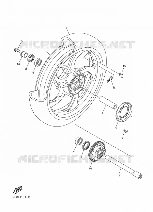 ROUE AVANT Yamaha MOTO 1700 2017 VMAX  VMX17H