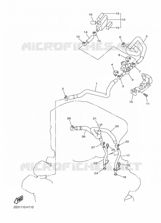 SYSTÈME D'ADMISSION D'AIR AIS Yamaha MOTO 1700 2017 VMAX  VMX17H