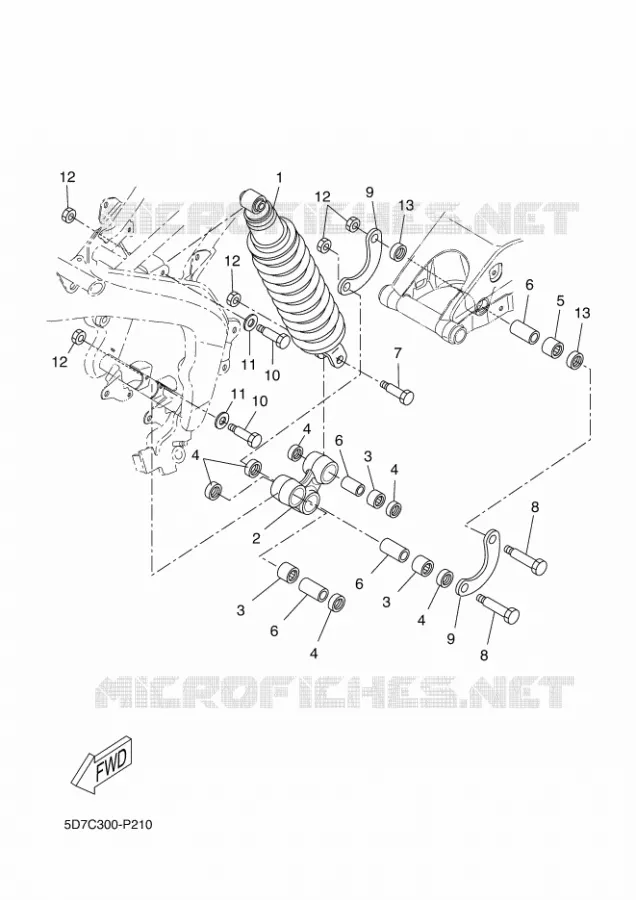 AMORTECEDOR TRASEIRO Yamaha MOTO 125 2018 MT  MT125-A