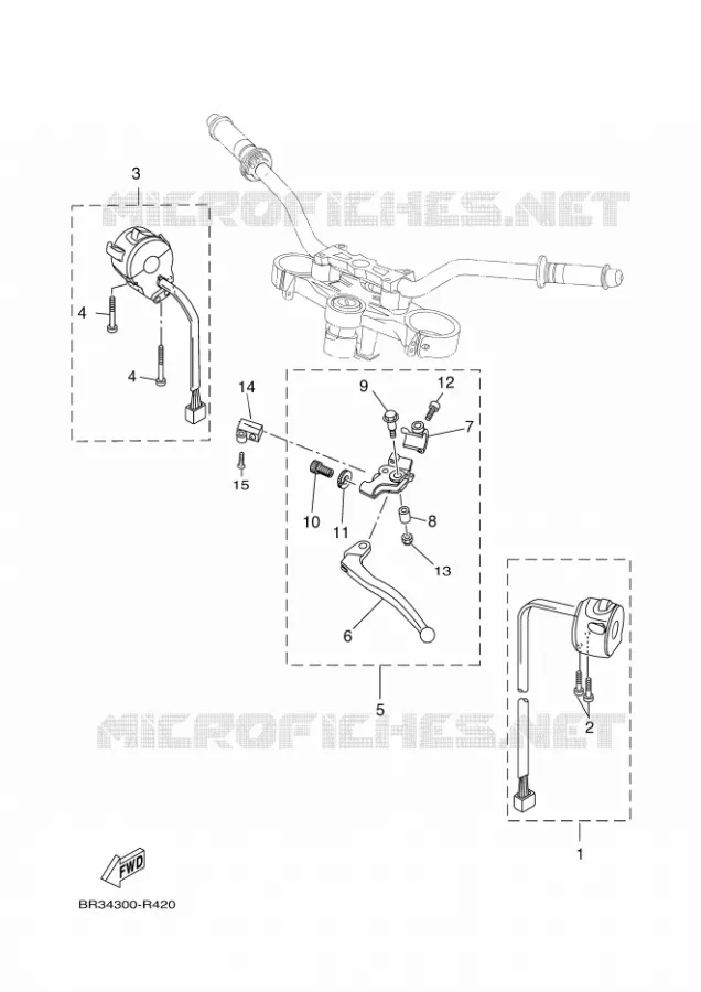 INTERRUP. DO GUIDAO E MANETE 1 Yamaha MOTO 125 2018 MT  MT125-A