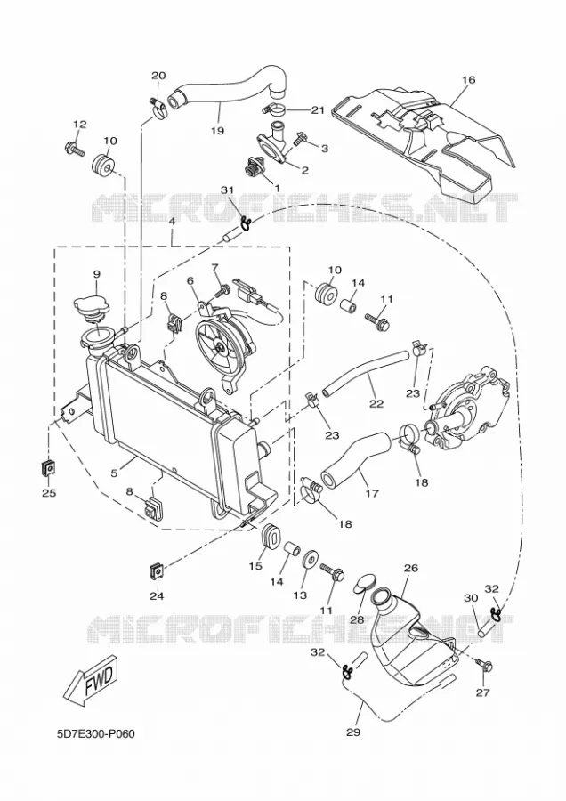 RADIATEUR / DURITES Yamaha MOTO 125 2018 R125  YZF-R125A