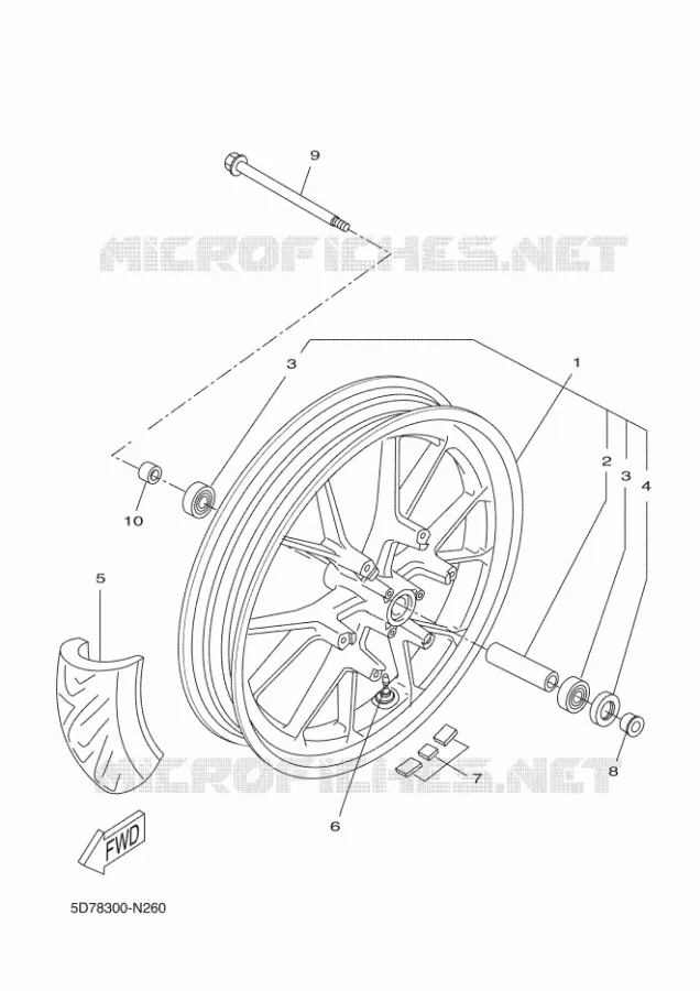 ROUE AVANT Yamaha MOTO 125 2018 R125  YZF-R125A