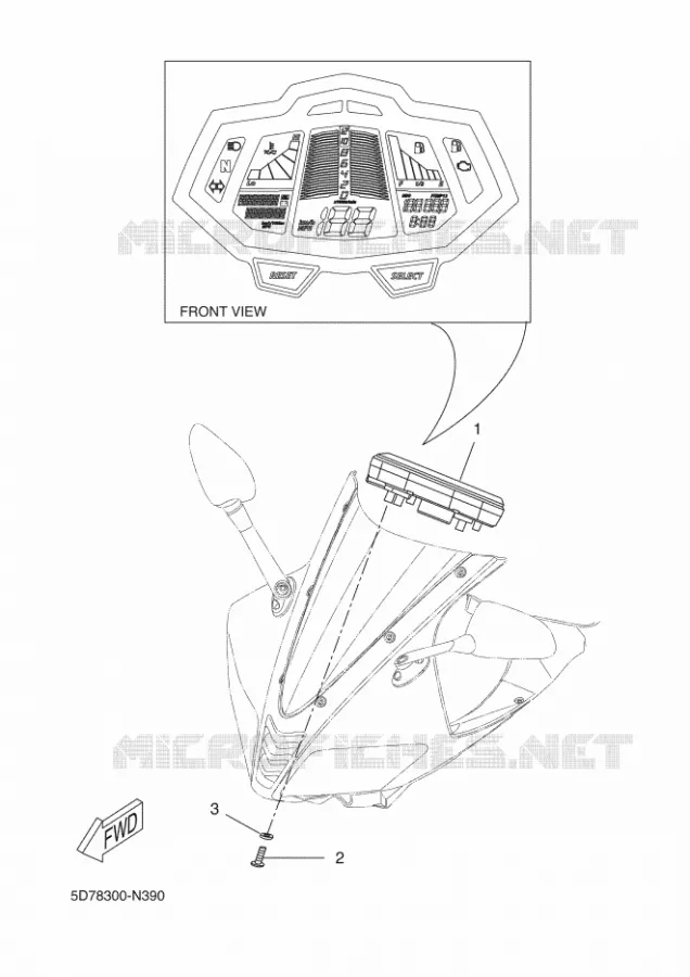 COMPTEUR  Yamaha MOTO 125 2018 R125  YZF-R125A