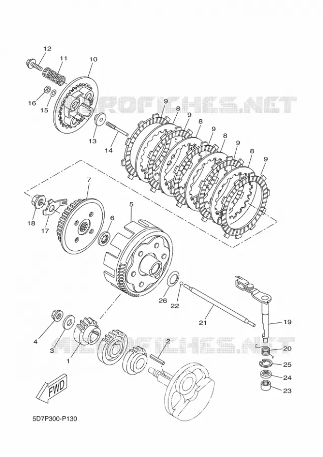 EMBRAYAGE DE DEMARREUR Yamaha MOTO 125 2018 R125  YZF-R125A