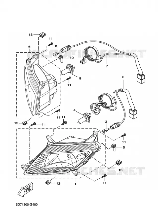 PHARE  Yamaha MOTO 125 2018 R125  YZF-R125A
