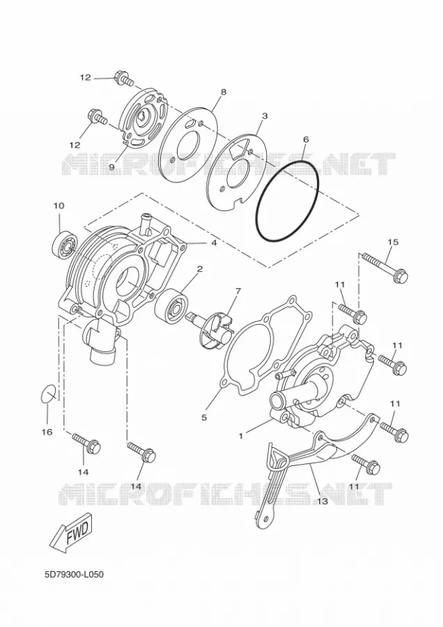 POMPE A EAU / DURITES Yamaha MOTO 125 2018 R125  YZF-R125A
