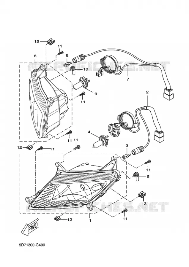 PHARE  Yamaha MOTO 125 2018 R125  YZF-R125A
