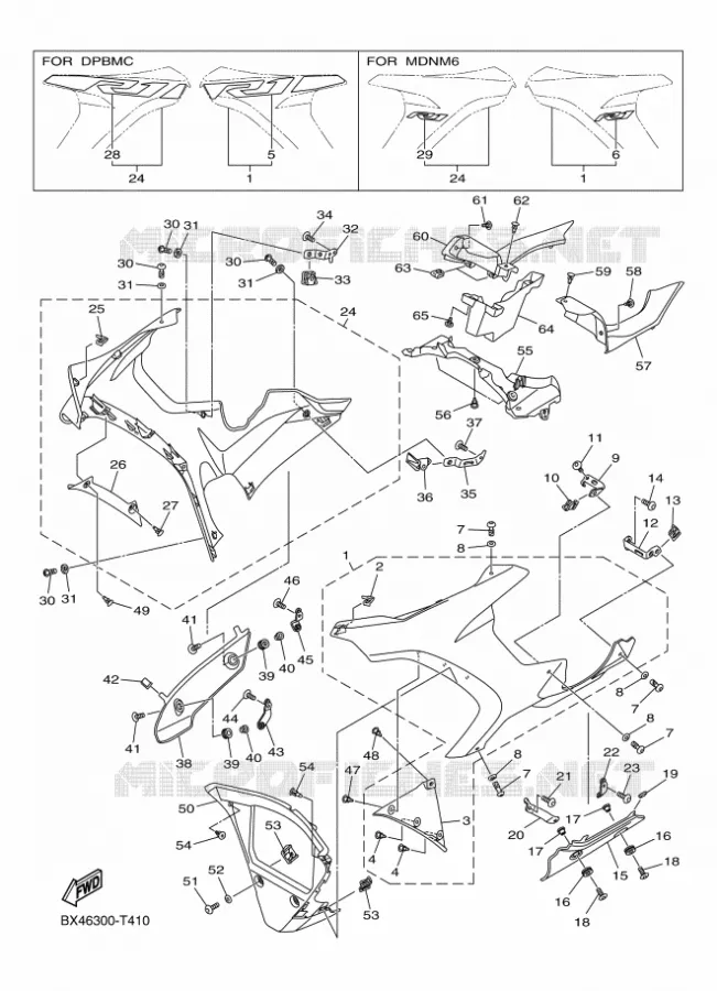 CARENAGE 2 Yamaha MOTO 1000 2018 R1  YZF-R1