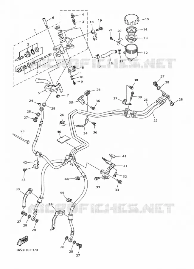 MAITRE CYLINDRE AVANT Yamaha MOTO 1000 2018 R1  YZF-R1