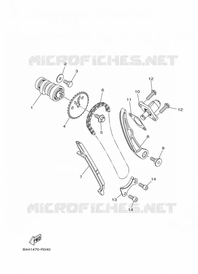 ARBRE A CAMES / CHAINE DE DISTRIBUTION Yamaha MOTO 110 2018 CRUX  YD110-1