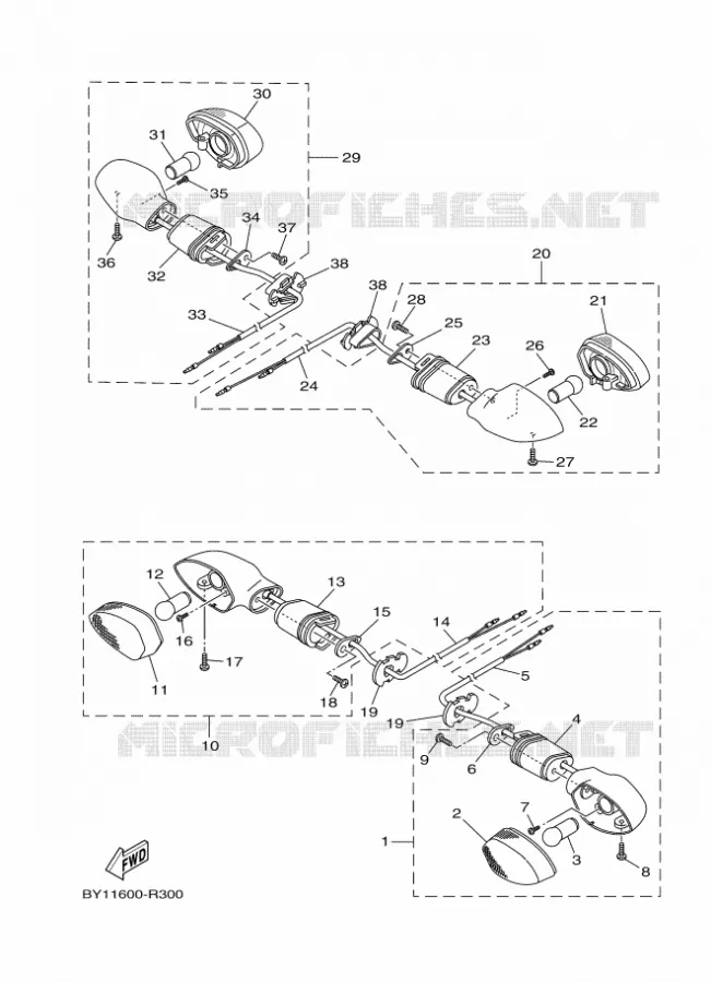 CLIGNOTANT Yamaha MOTO 110 2018 CRUX  YD110-1