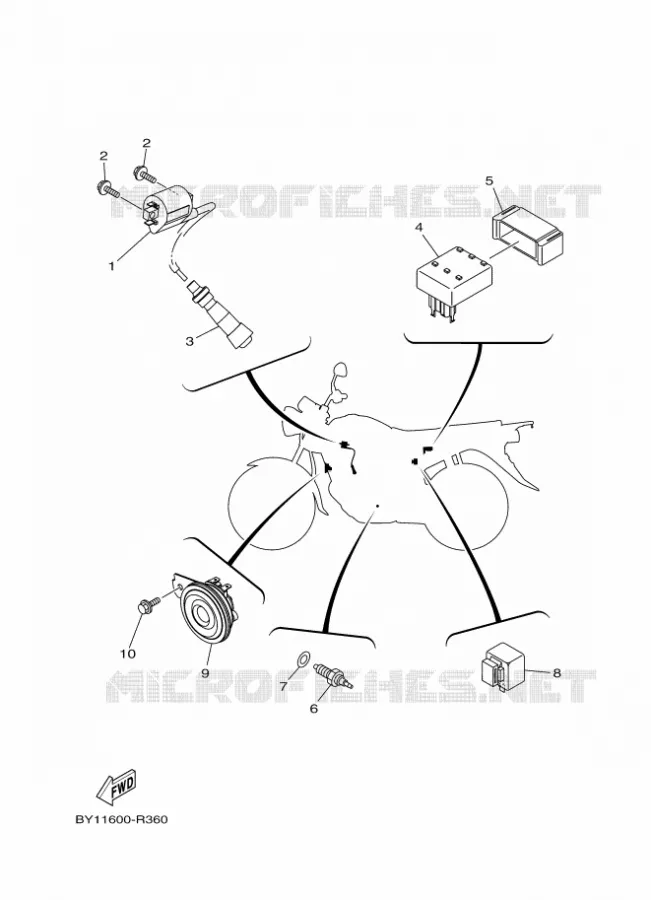 PARTIE ELECTRIQUE 2 Yamaha MOTO 110 2018 CRUX  YD110-1