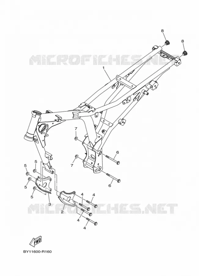 CADRE Yamaha MOTO 110 2018 CRUX  YD110D-4