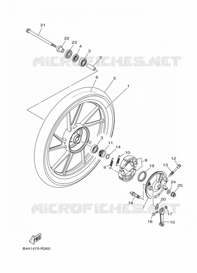 ROUE AVANT Yamaha MOTO 110 2018 CRUX  YD110D-4