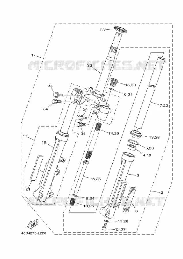 FOURCHE Yamaha SCOOTER 110 2018 CRYPTON  T110C