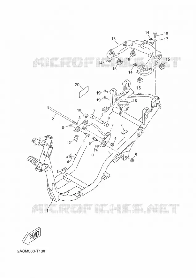 CADRE Yamaha SCOOTER 50 2018 NEOS 4  YN50F