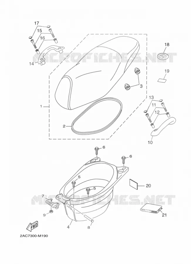 SELLE Yamaha SCOOTER 50 2018 NEOS 4  YN50F