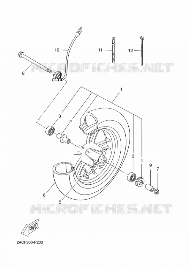 ROUE AVANT Yamaha SCOOTER 50 2018 NEOS 4 UBS  YN50FU