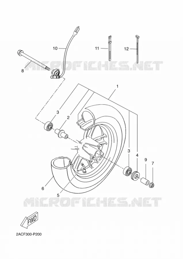 ROUE AVANT Yamaha SCOOTER 50 2018 NEOS 4 UBS  YN50FU