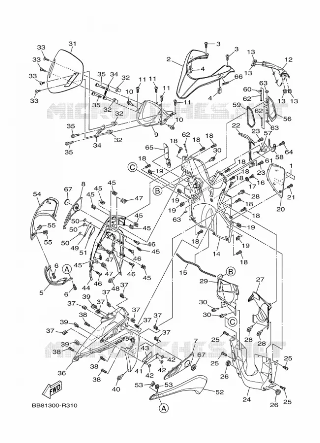 PROTEGE JAMBES Yamaha SCOOTER 155 2018 TRICITY  MWS150-A
