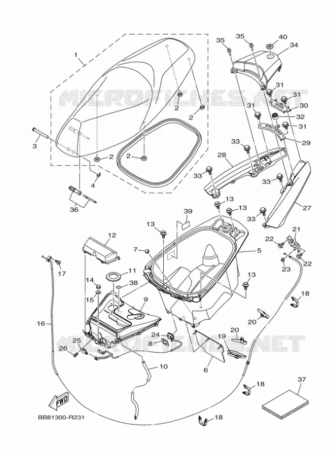 SELLE Yamaha SCOOTER 155 2018 TRICITY  MWS150-A