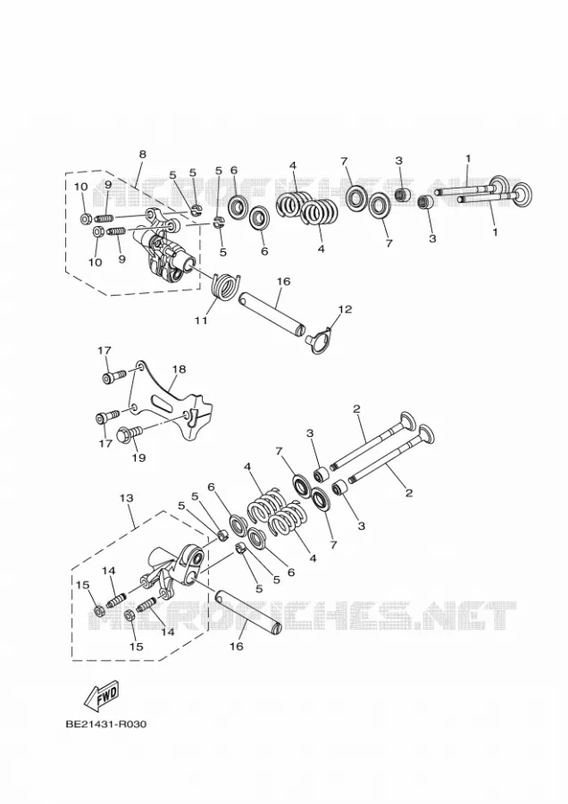 SOUPAPE Yamaha SCOOTER 125 2018 TRICITY  MWS125-C