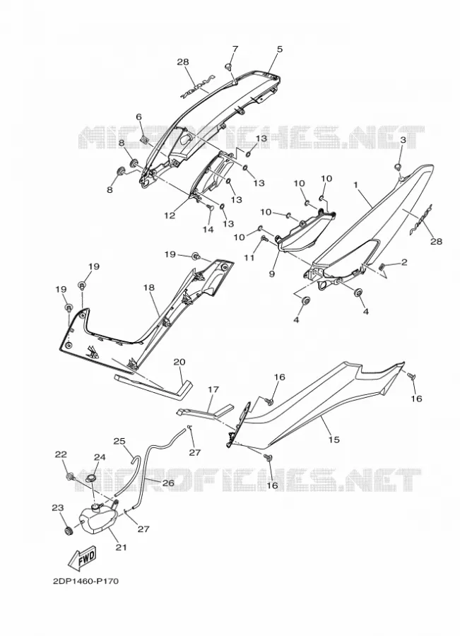 COUVERCLE LATERAL Yamaha SCOOTER 125 2018 NMAX  GPD125-A