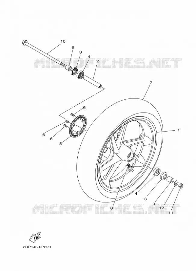 ROUE AVANT Yamaha SCOOTER 125 2018 NMAX  GPD125-A