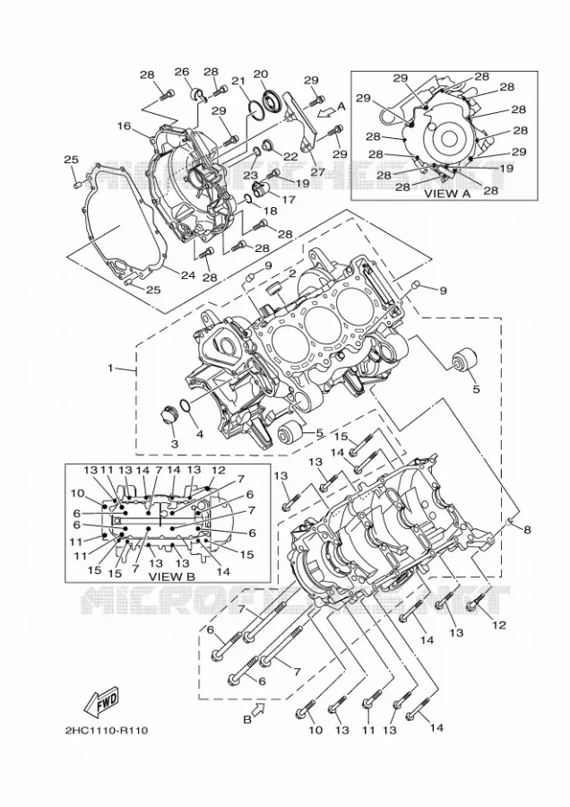CARTER MOTEUR Yamaha SIDE BY SIDE 1000 2018 YXZ  YXZ10YESJ