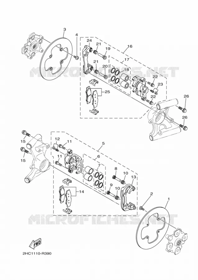 ETRIER DE FREIN ARRIERE Yamaha SIDE BY SIDE 1000 2018 YXZ  YXZ10YESJ