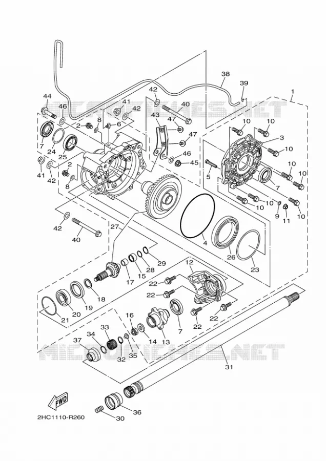 CARDAN Yamaha SIDE BY SIDE 1000 2018 YXZ  YXZ10YESJ