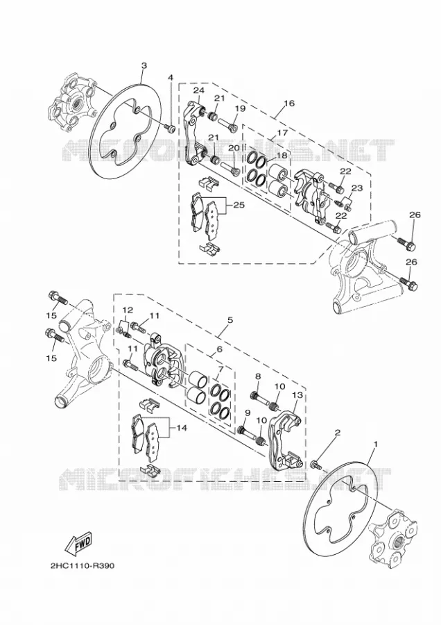 ETRIER DE FREIN ARRIERE Yamaha SIDE BY SIDE 1000 2018 YXZ  YXZ10YEXJ