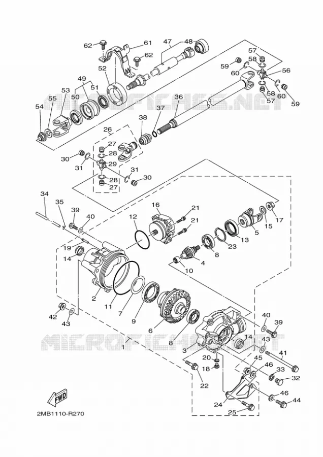 DIFFERENTIEL AVANT Yamaha SIDE BY SIDE 700 2018 WOLVERINE  YXE700E