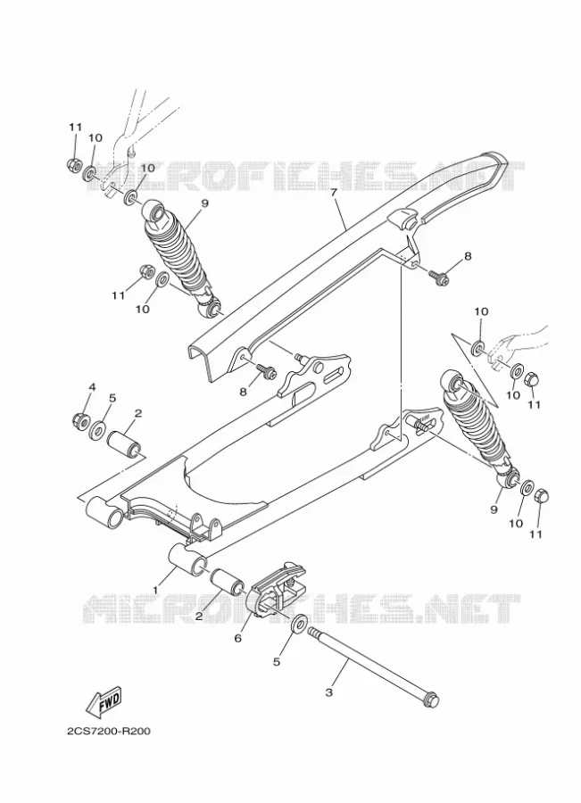 BRAS OSCILLANT / AMORTISSEUR Yamaha MOTO 125 2018 YB  YB125
