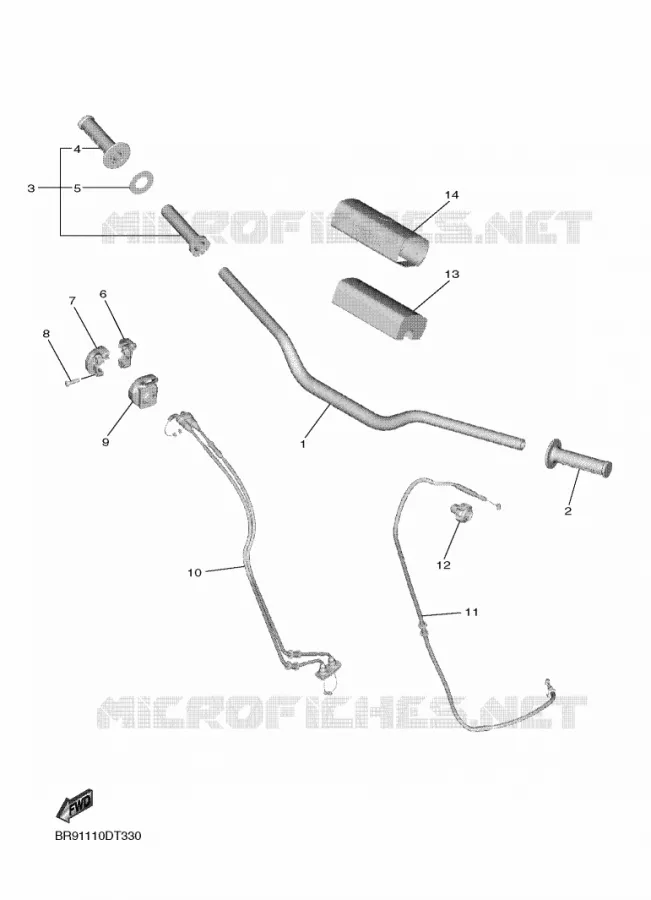 GUIDON ET CABLES Yamaha MOTO 250 2019 YZF  YZ250F