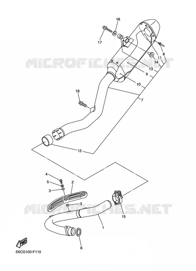 ECHAPPEMENT Yamaha MOTO 250 2007 YZF  YZ250F