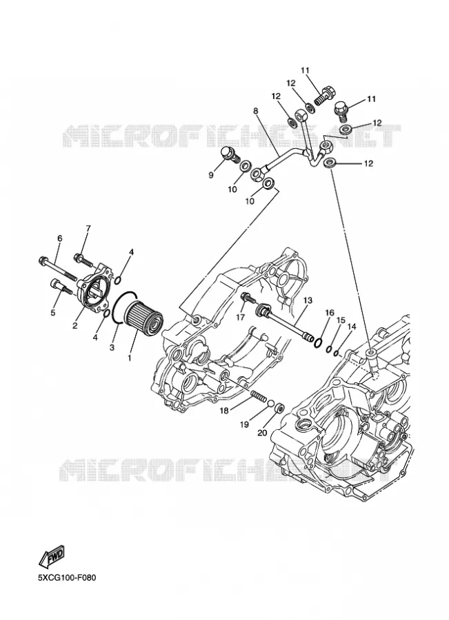 FILTRE A HUILE Yamaha MOTO 250 2008 YZF  YZ250F