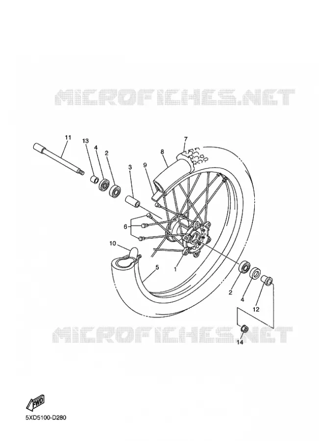 ROUE AVANT Yamaha MOTO 250 2008 YZF  YZ250F