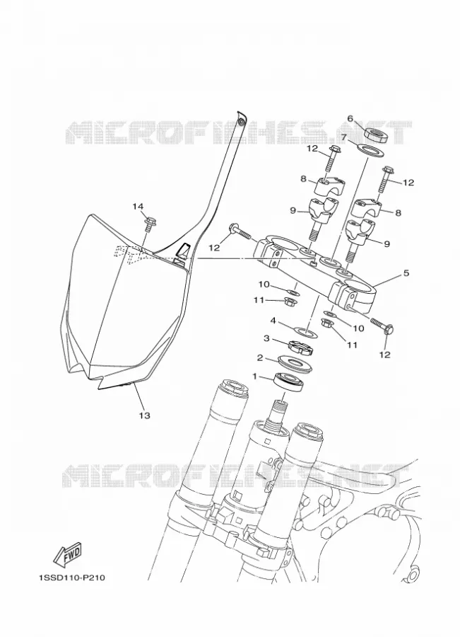 DIRECTION Yamaha MOTO 250 2019 YZ  YZ250X