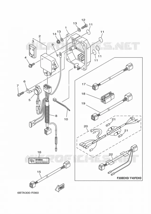 PIÈCES OPTIONNELLES Yamaha OUTBOARD ENGINES 40hp (29.4kW) 2019 F40  F40FETS