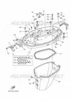 CARENAGE INFERIEUR 1 pour Yamaha F40 2018