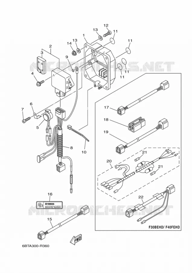 PIÈCES OPTIONNELLES Yamaha OUTBOARD ENGINES 40hp (29.4kW) 2018 F40  F40FEHDL