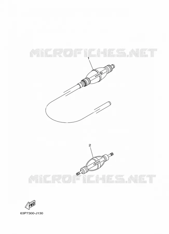 ALIMENTATION CARBURANT 2 Yamaha OUTBOARD ENGINES 150hp (110.3kW) 2011 F150  F150AETL